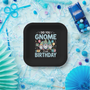 Did You Gnome It's My Birthday Gnomies Party Gnome Paper Plates