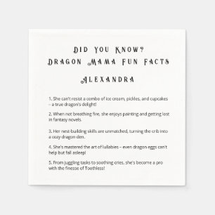 Did You Know? Dragon Mama Fun Facts Napkins