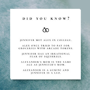 Did You Know Engagement Facts Napkins