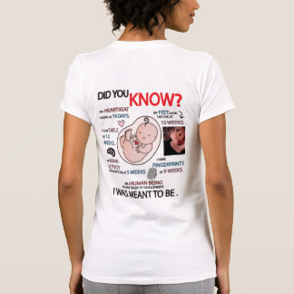 "Did You Know?" Pro-Life Information T-Shirt
