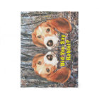 Did You Say Rabbit? Beagle Fleece Blanket