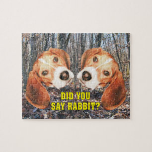 Did You Say Rabbit? Beagle Jigsaw Puzzle