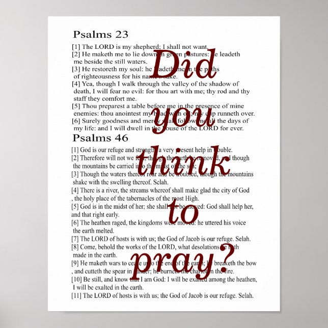 Did you think to pray? poster (Front)