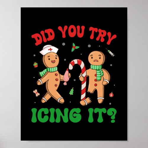did you try icing it retro christmas gingerbread n poster