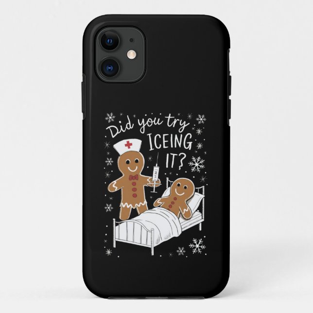 Did You Try Icing It School Nurse Christmas Cookie Case-Mate iPhone Case (Back)