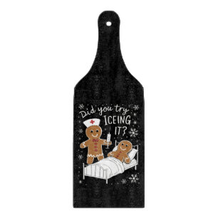 Did You Try Icing It School Nurse Christmas Cookie Cutting Board