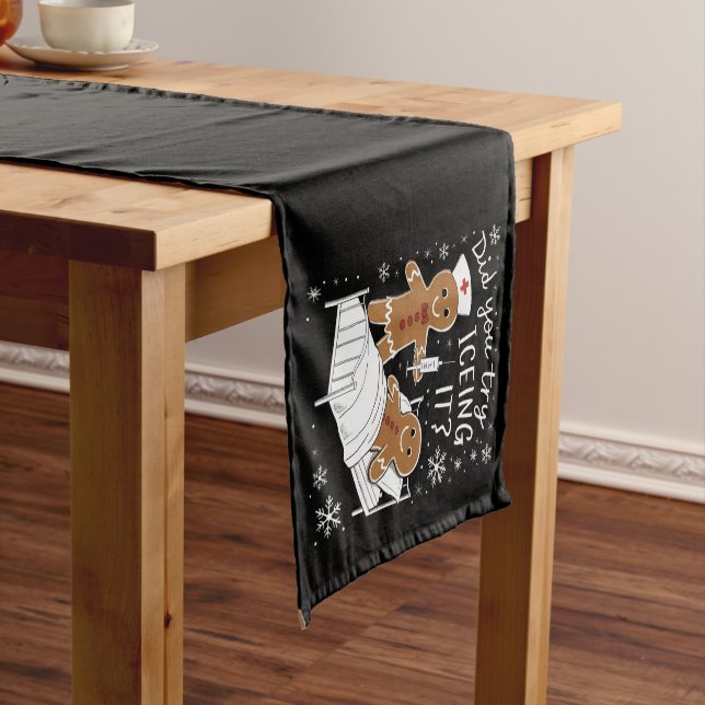 Did You Try Icing It School Nurse Christmas Cookie Short Table Runner (In Situ)