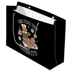 Did You Try Icing It School Nurse Christmas PICU Large Gift Bag