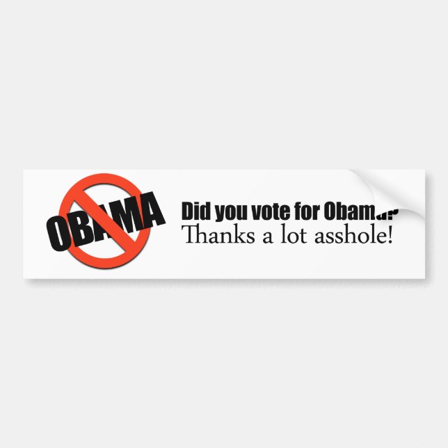 Did you vote for Obama Bumper Sticker (Front)