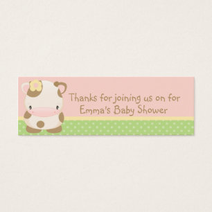 Diddles Farm moo-Cow Baby Shower Favor Tag