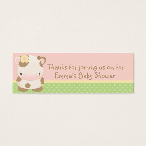 Diddles Farm moo-Cow Baby Shower Favor Tag Business Cards