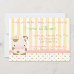 Diddles Farm Moo-Cow Baby Shower Invitation 4