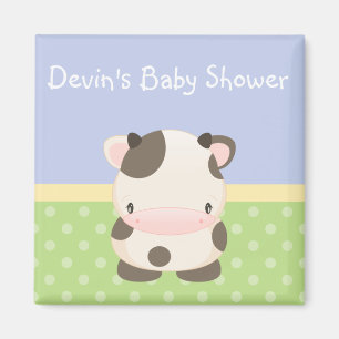 Diddles Farm Moo-Cow Baby Shower Magnet Favor B