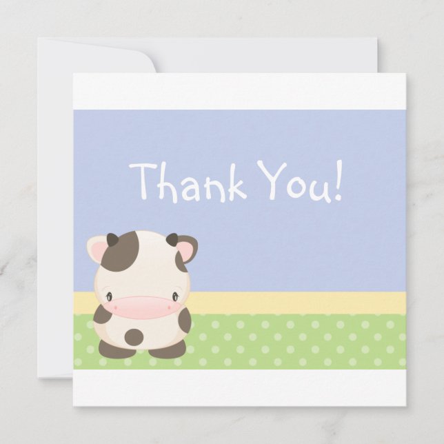 Diddles Farm Moo-Cow Thank you Card B (Front)