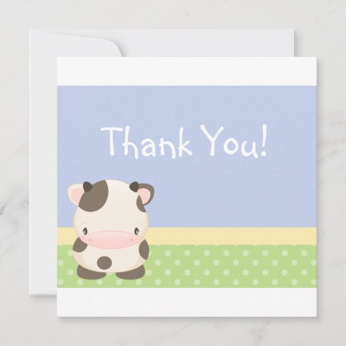 Diddles Farm Moo-Cow Thank you Card B