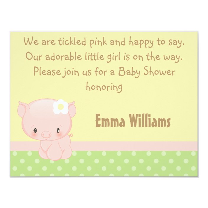 pig baby shower invitations