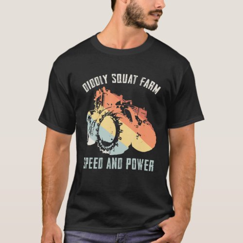 Diddly Squat Farm Speed And Power Retro Tractor Vi T_Shirt