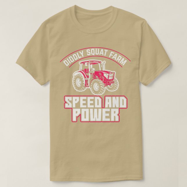 Diddly Squat Farm Speed And Power Tractor Farmer F T-Shirt (Design Front)