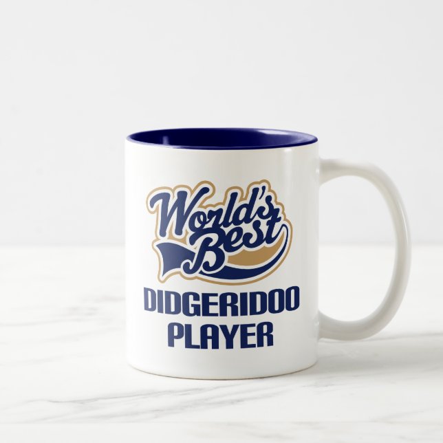 Didgeridoo Player Gift (Worlds Best) Two-Tone Coffee Mug (Right)