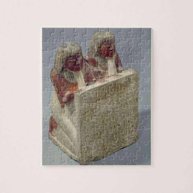Didi and Pendua offering a hymn to the sun god Re, Jigsaw Puzzle (Vertical)