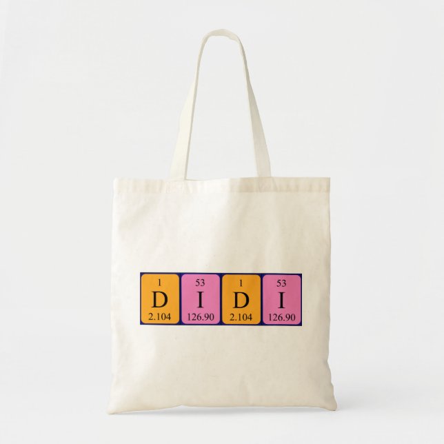 Didi periodic table name tote bag (Front)