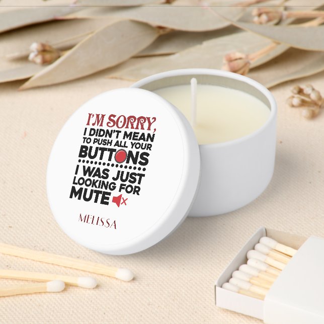 Didn't Mean To Push Your Buttons Birthday Mini Candle Favors (Insitu)