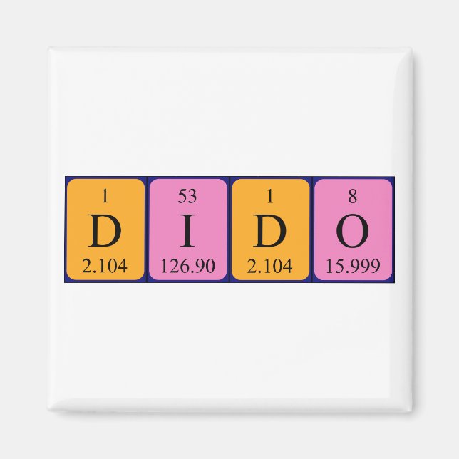Dido periodic table name magnet (Front)