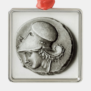 Didrachma of Heracles: obverse depicting Athena Metal Ornament