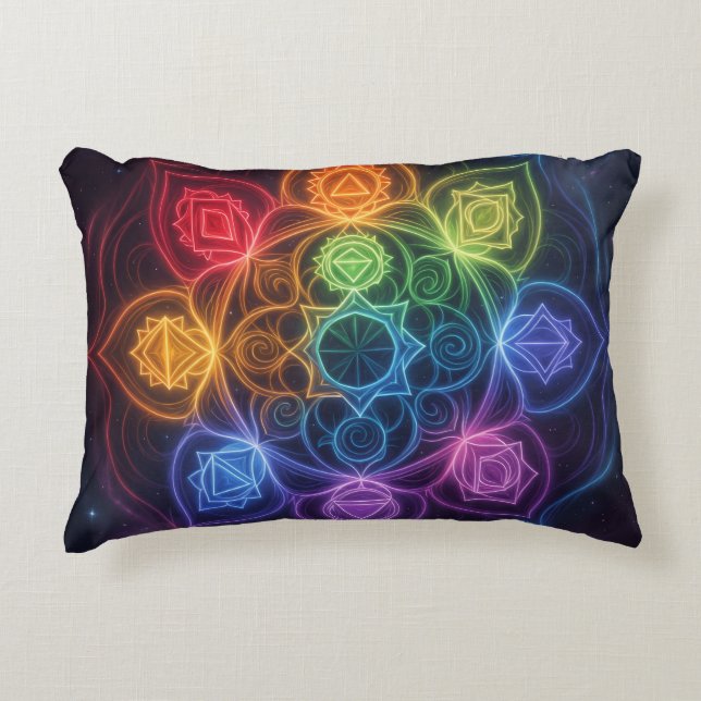 Die 7 Chakren´3 Accent Pillow (Front)