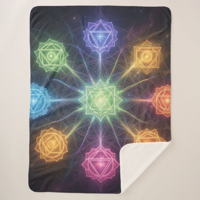 Die 7 Chakren´4 Sherpa Blanket (Front)