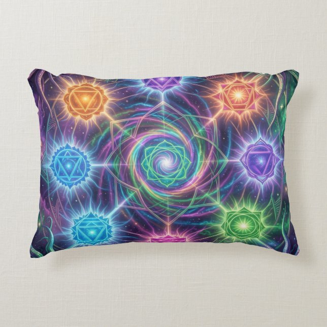 Die 7 Chakren´5 Accent Pillow (Front)