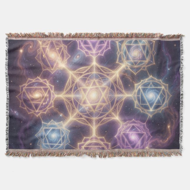 Die 7 Chakren´7 Throw Blanket (Front)