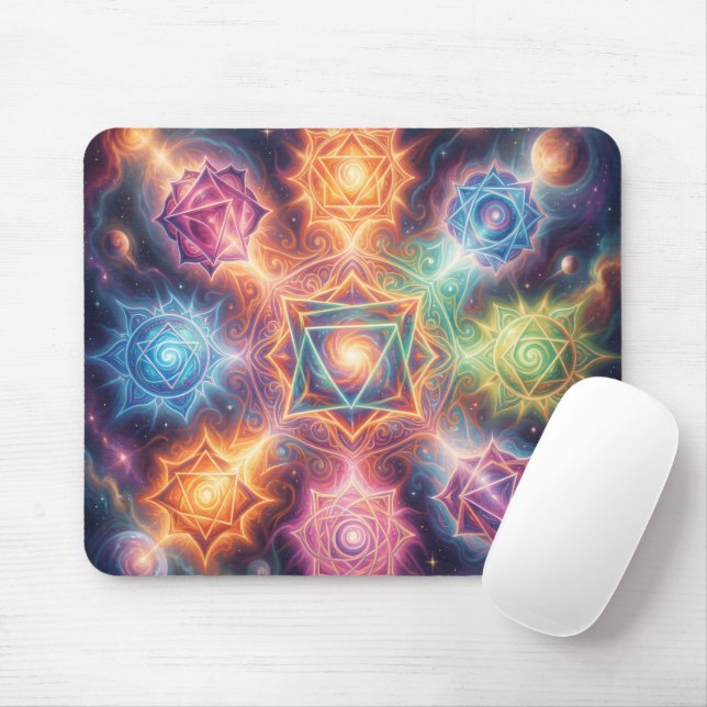 Die 7 Chakren´8 Mouse Pad (With Mouse)