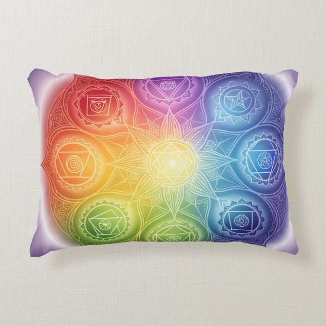 Die 7 Chakren´9 Accent Pillow (Front)