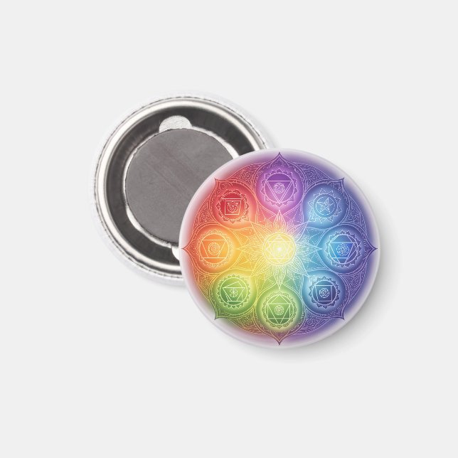 Die 7 Chakren´9 Magnet (Front/Back)