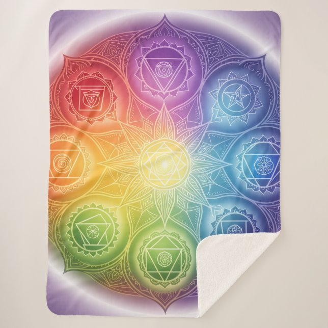 Die 7 Chakren´9 Sherpa Blanket (Front)