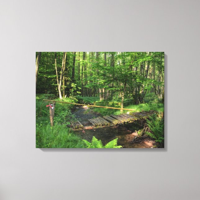 Die Brücke am Bach Canvas Print (Front)