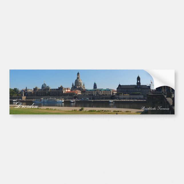 Die Brühlsche Terrasse in Dresden Bumper Sticker (Front)