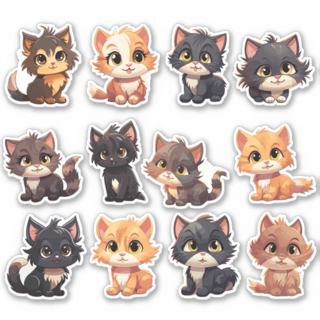 Die Cut Cat Stickers (Front)