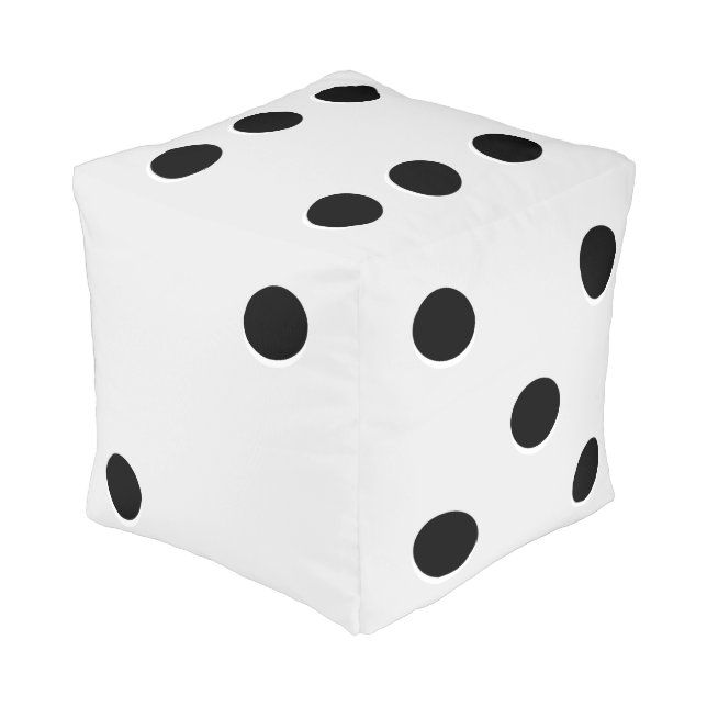 Die Dice Cube Pouf (Angled Front)