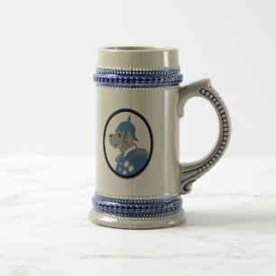 Die Dogge als Bismarck Bierkrug Beer Stein