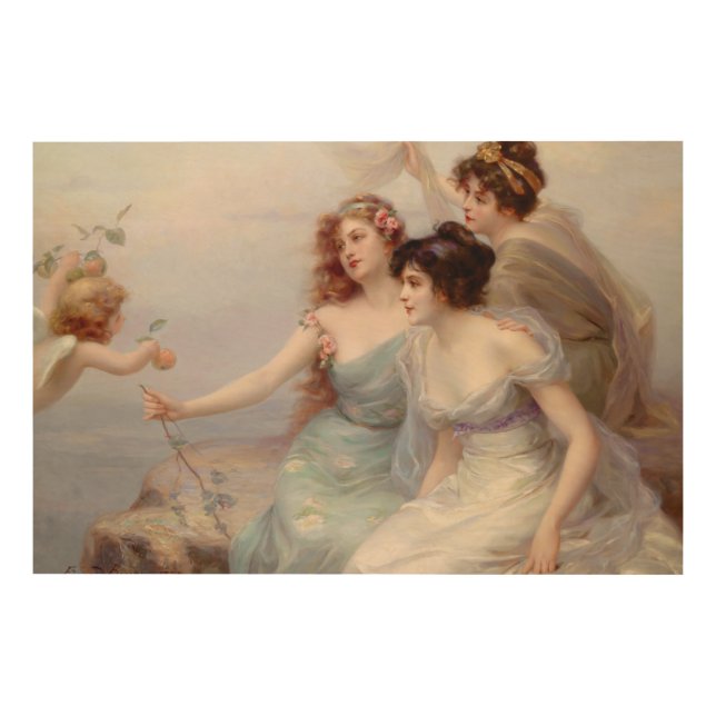 Die drei Grazien by Edouard Bisson Wood Wall Art (Front)