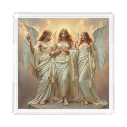 „Die Drei Heiligen Schutzengel“ Acrylic Tray