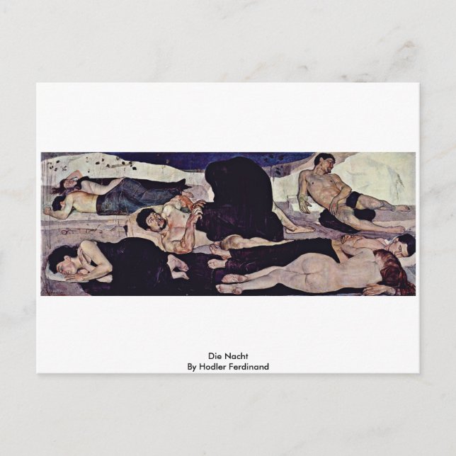 Die Nacht By Hodler Ferdinand Postcard (Front)