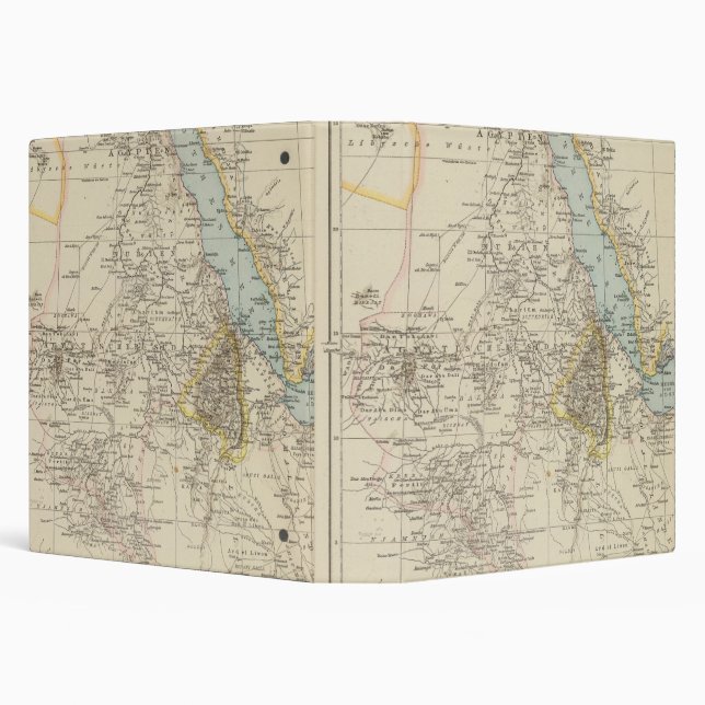 Die Nillander - Atlas Map of the Nile 3 Ring Binder (Background)