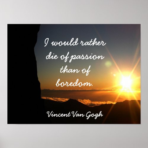Die of passion _ Vincent Van Gogh _ art print