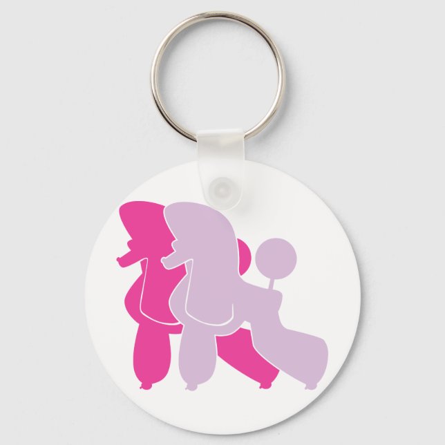 Die pinken Pudel Keychain (Front)