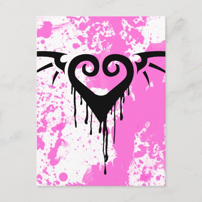 die romantic heart postcard (Front)