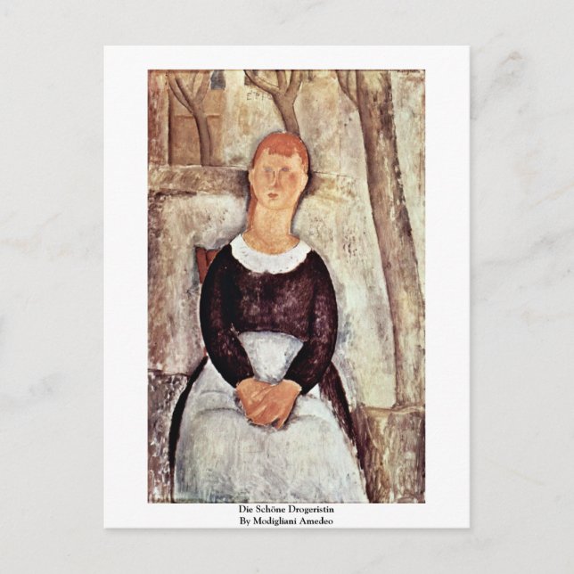 Die Schöne Drogeristin By Modigliani Amedeo Postcard (Front)