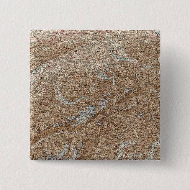 Die Schweiz,  Switzerland Atlas Map Button (Front)